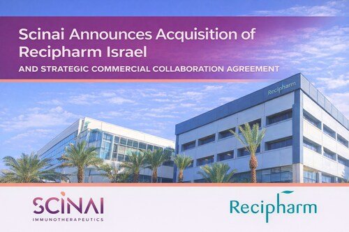 Scinai Strengthens I&I and CDMO Business via Recipharm Israel Deal