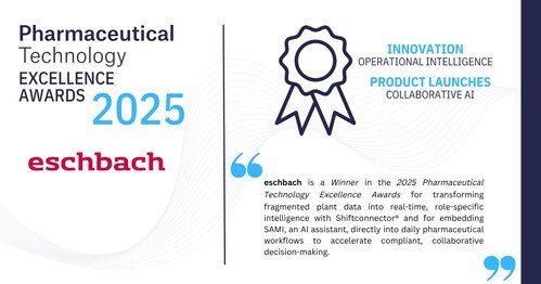 Eschbach Wins Pharmaceutical Technology Excellence Award for Innovation and AI